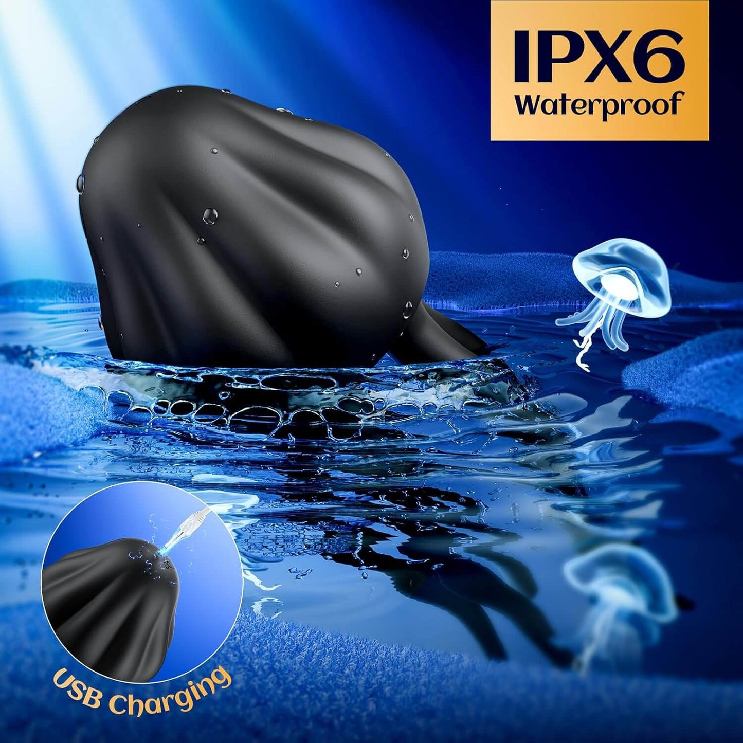 Male Penis Vibrator - with 10 Vibration Modes, Entwined Tentacle Male Vibrator for Penile Clitoral Nipples Stimulation